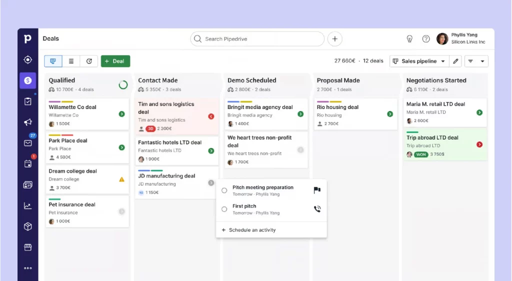 Pipedrive Home Page